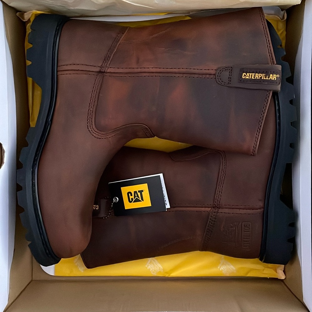 New Caterpillar Steel Toe Boots - Wellington Men’s Size 9.5